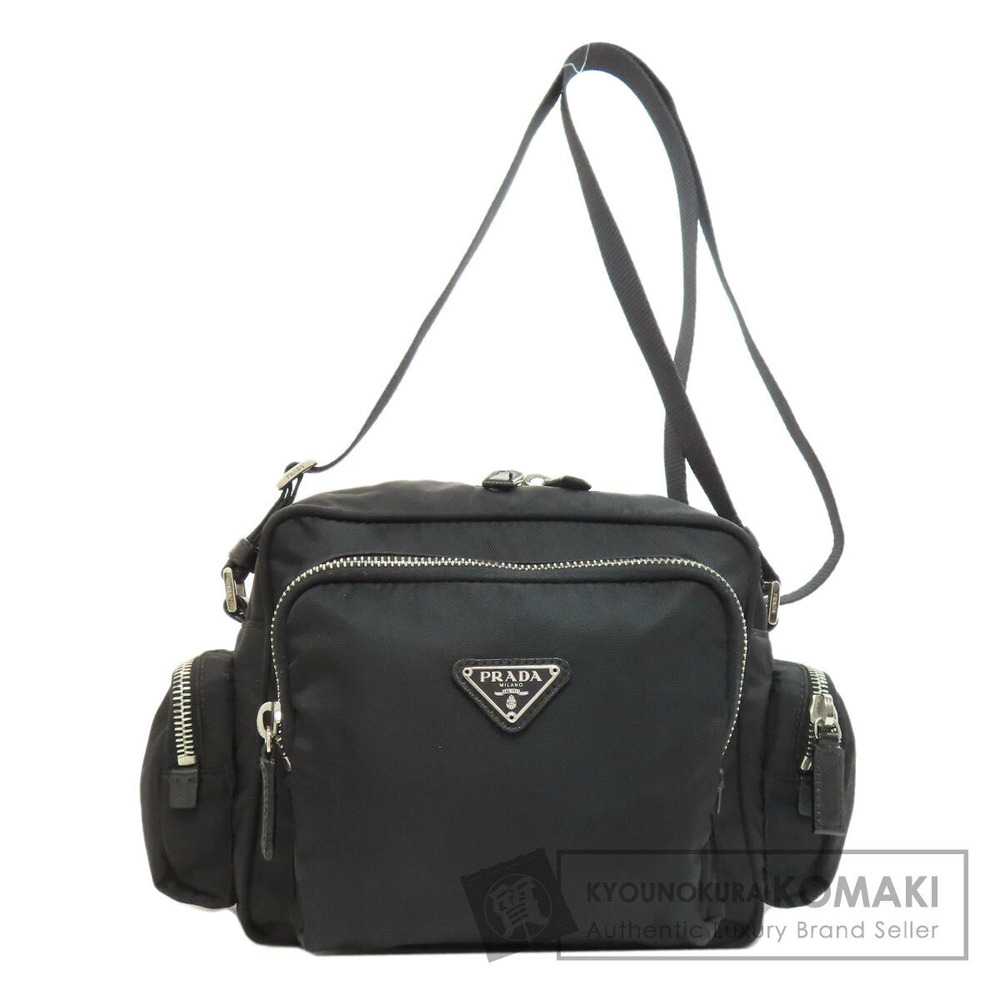 Prada Tessuto Camera Shoulder Bag black material
